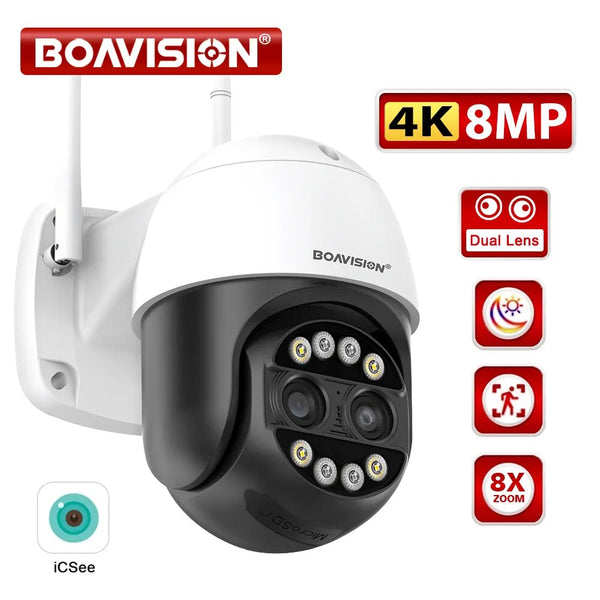 Boavision 8MP Night Vision High Speed Auto Tracking Dome Camera