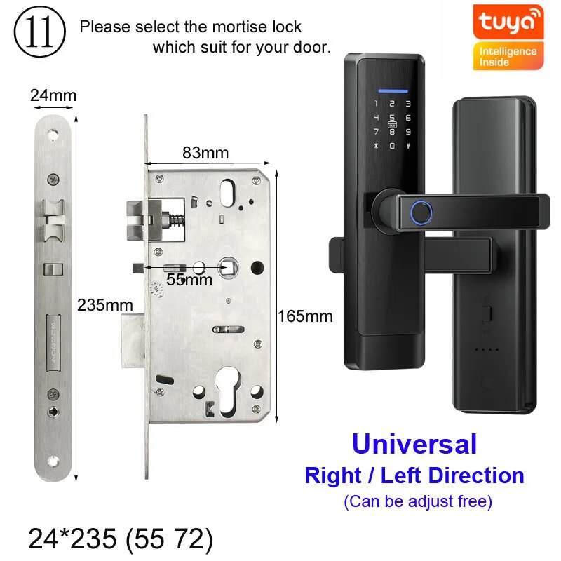 RayKube Aluminium Alloy Fingerprint Digital Smart Door Lock