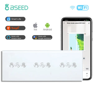 Bseed Alloy Multi Gang Roller Shutter APP Control Wifi Switch