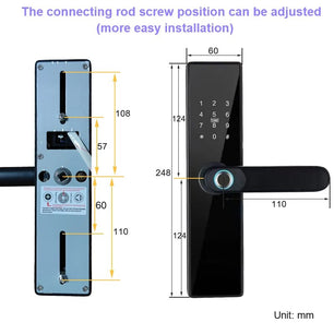 RayKube Aluminium Alloy Fingerprint Digital Smart Door Lock