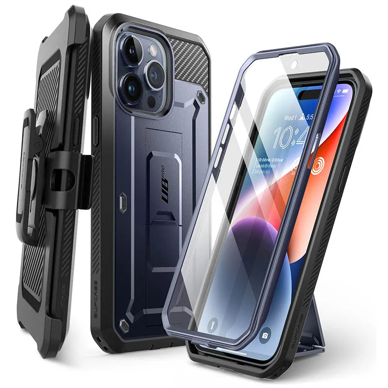 Polycarbonate Full-Body Rugged Bumper Case For iPhone 15 Pro