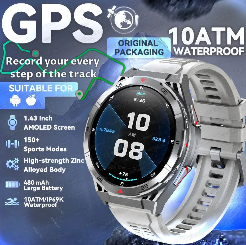 Silica Gel Health Monitor Waterproof Bluetooth Round Smart Watch