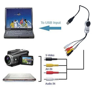 USB 2.0 VHS Video Capture Card Recorder For Window 7 & 8.1