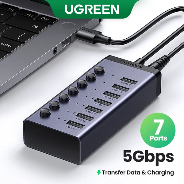 Ugreen 5Gbps 7-IN-1 USB Type-A to USB 3.0 Splitter Docking Hub