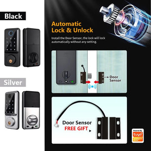 RayKube Aluminium Alloy Fingerprint Digital Smart Door Lock