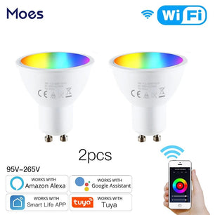 Moes Plastic Dimmable RGB LED Light Smart Remote Control Bulb