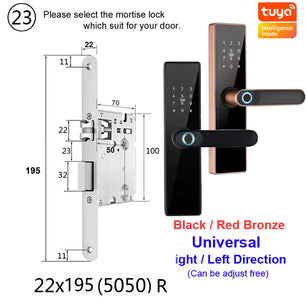 RayKube Aluminium Alloy Fingerprint Digital Smart Door Lock