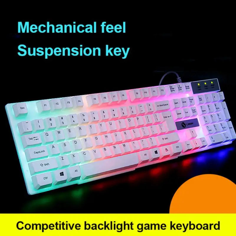 104 Keys USB Support Wired Mechanical RGB Backlit Gaming Keyboard