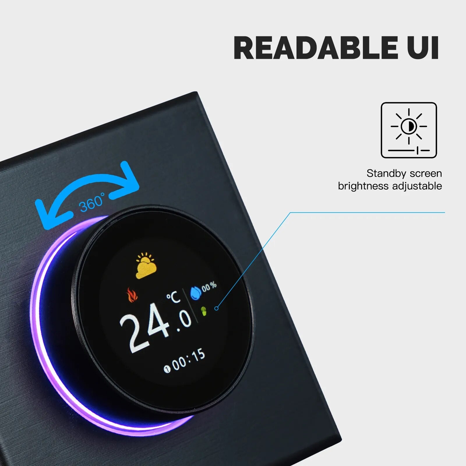 Moes IP20 WIFI Smart Heating Controller Knob Thermostat