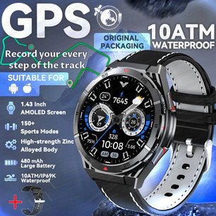 Silica Gel Health Monitor Waterproof Bluetooth Round Smart Watch