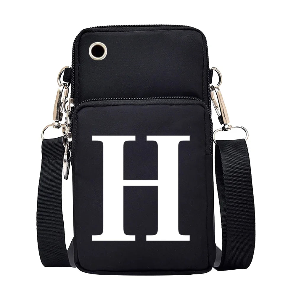 100% Canvas Waterproof Zipper Closure Crossbody Bag For Mobile