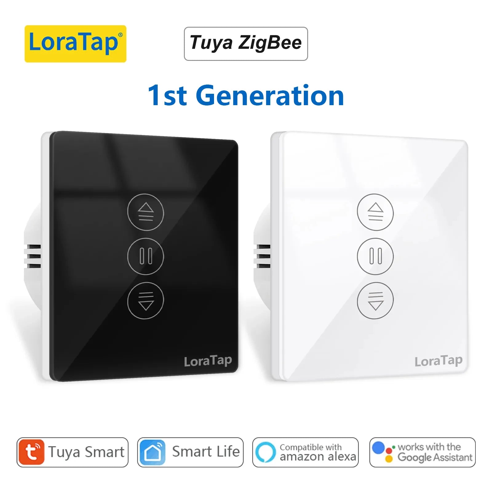 LoraTap 240V 600W Plastic ZigBee Rolling Blinds Curtain Switch