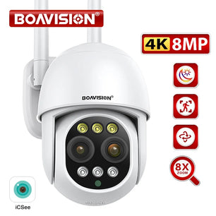 Boavision 8MP Night Vision High Speed Auto Tracking Dome Camera