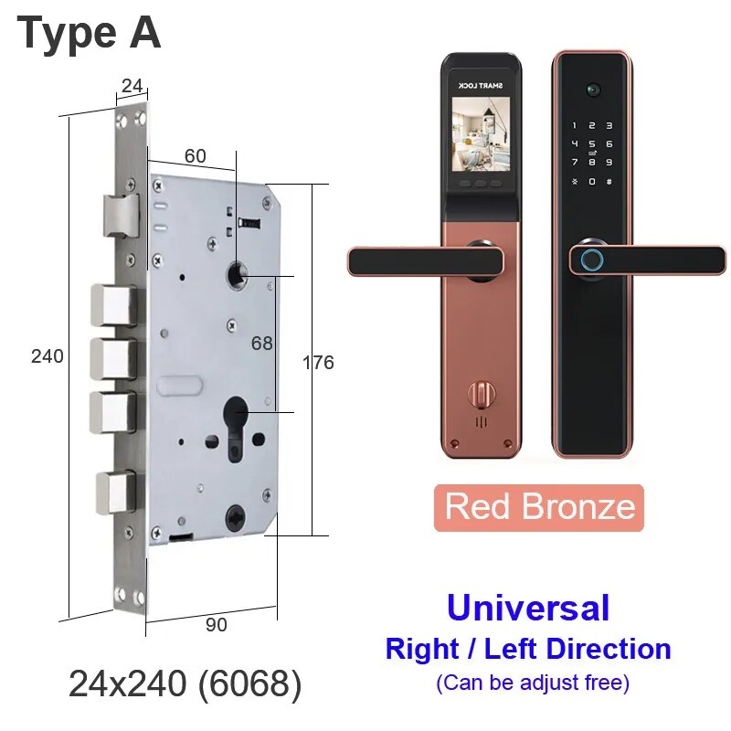 RayKube Aluminium Alloy Fingerprint Digital Smart Door Lock