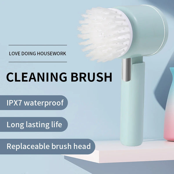 Plastic Wireless Dishwashing Kitchen Electric Cleaning Brush