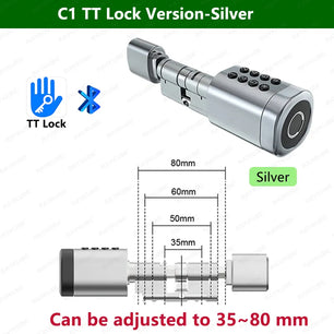 RayKube Aluminium Alloy Fingerprint Digital Smart Door Lock