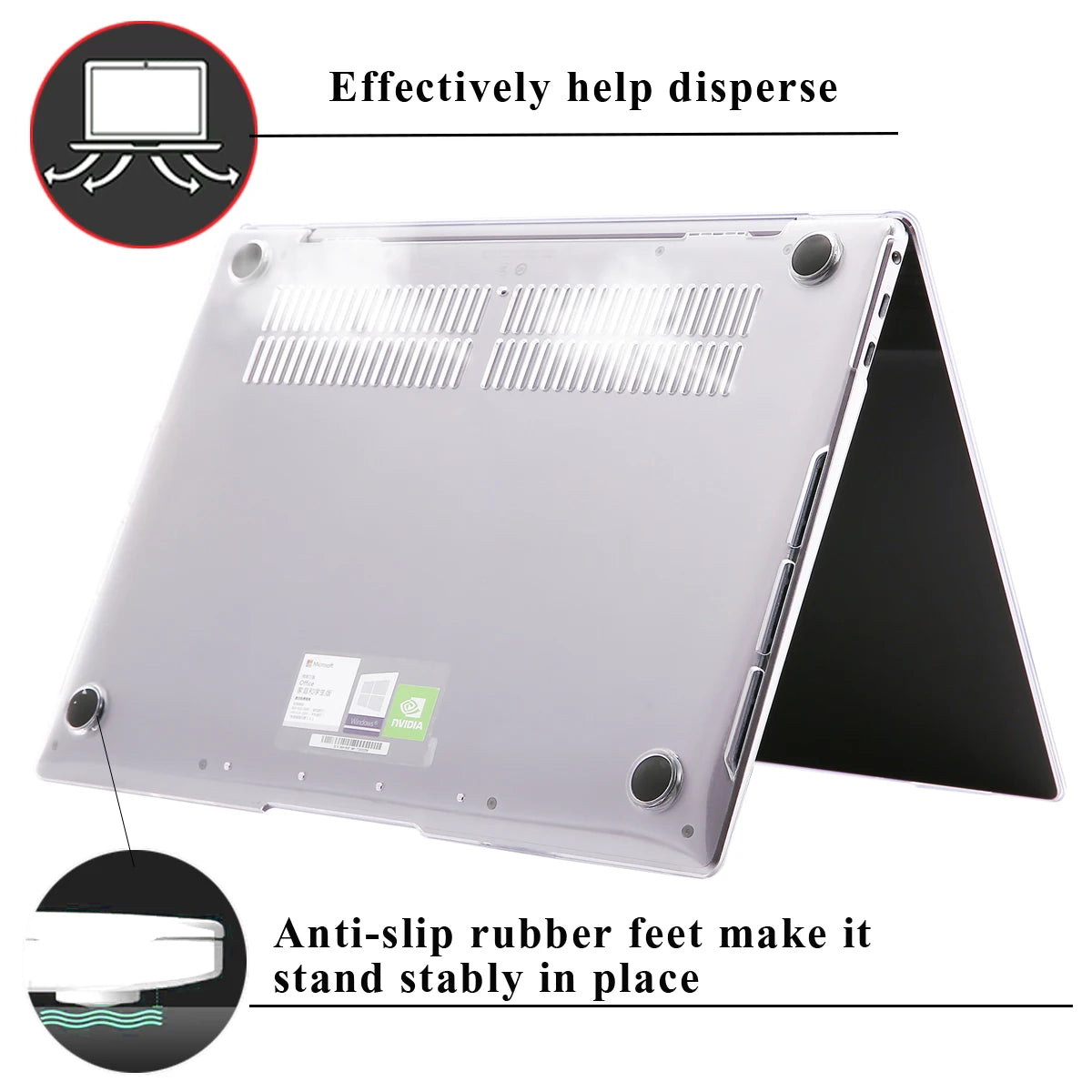 Plastic Protective Transparent Hard Shell Laptop Cover For MateBook