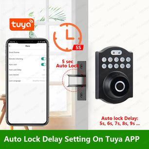 RayKube Aluminium Alloy Fingerprint Digital Smart Door Lock