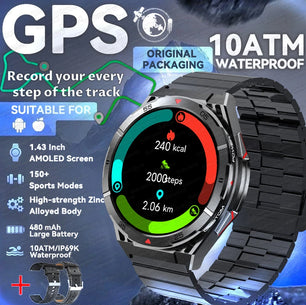 Silica Gel Health Monitor Waterproof Bluetooth Round Smart Watch