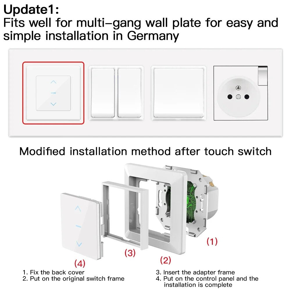 Moes 240V Plastic Curtains Motorized Roller Shutters Blinds Switch