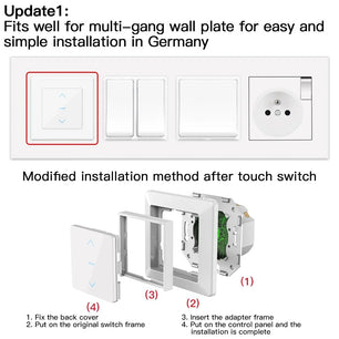 Moes 240V Plastic Curtains Motorized Roller Shutters Blinds Switch