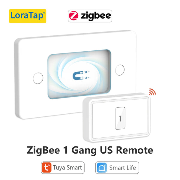 LoraTap Plastic ZigBee 3.0 Remote Control Push Button Switch