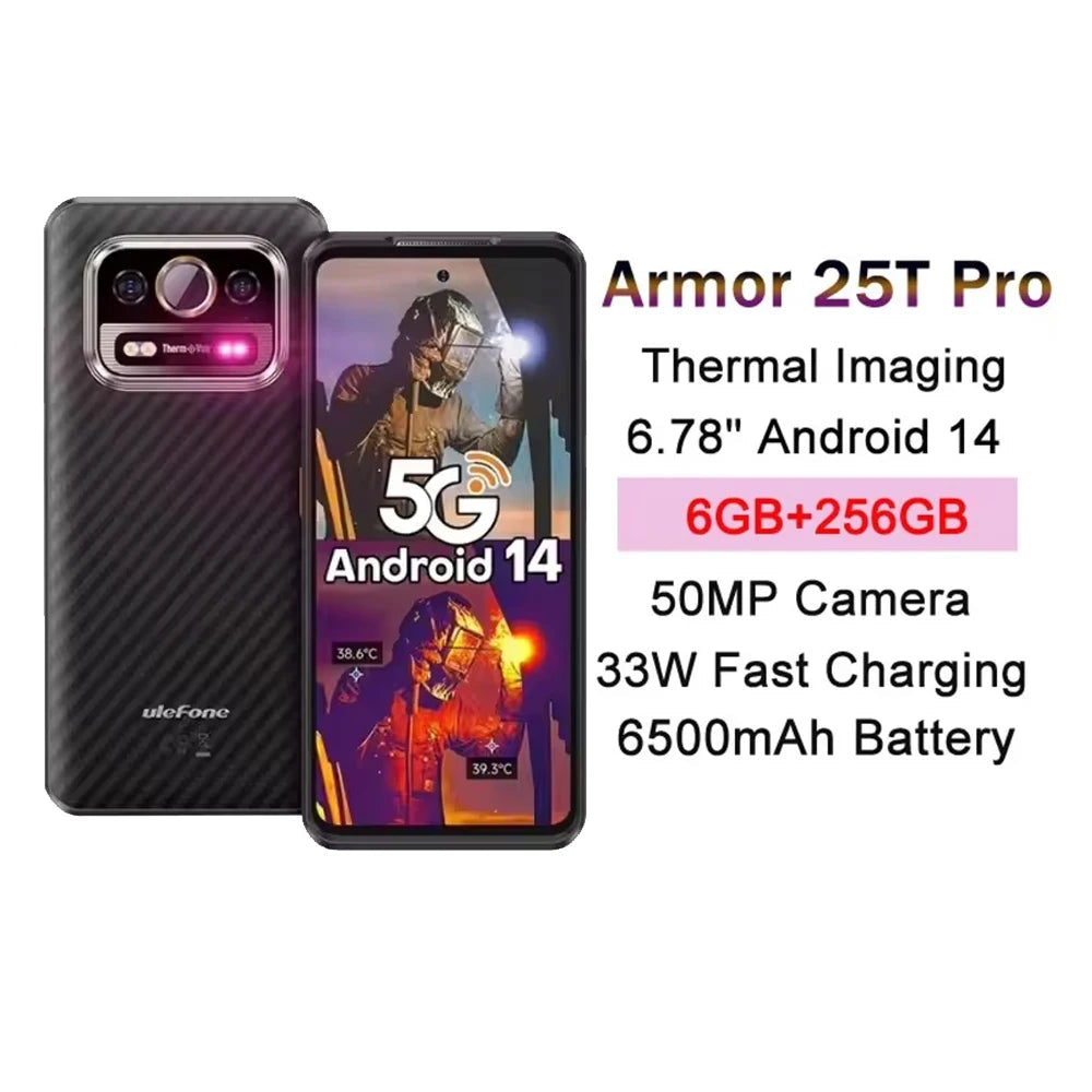 Rubber Rugged 6500mAh 6GB RAM 256GB ROM 6.0 Inches Smart Phone