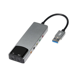 6-in-1  External USB Sound Card Adapter For Laptop