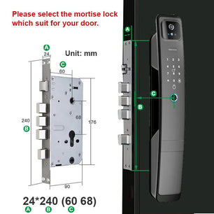 RayKube Aluminium Alloy Fingerprint Digital Smart Door Lock