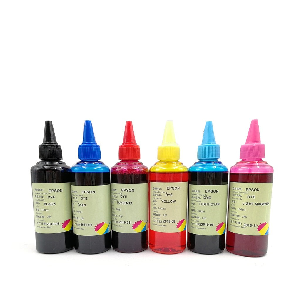 100ml 6X Ink Refill Kit For Epson Cartridges Photo Inkjet Printer