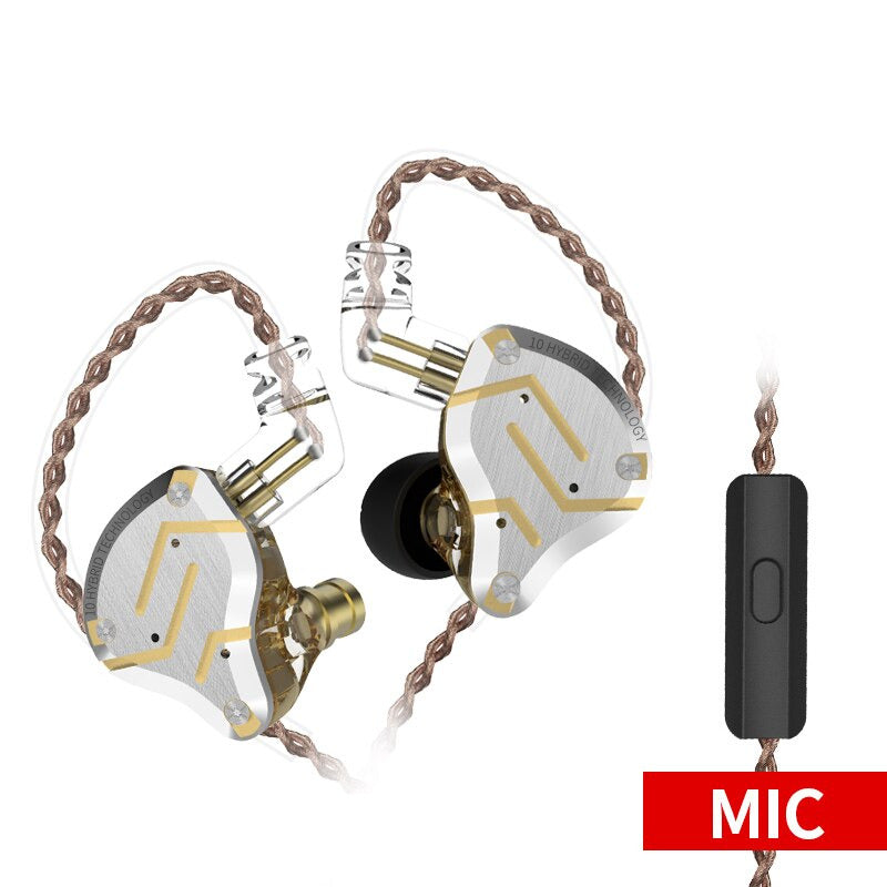 In-Ear Wired 4BA +1DD Pro Hybrid Sports Wear Earphone Set