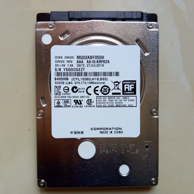 500GB 2.5" SATA 5400RPM 64MB SSHD Internal Hard Disk For Laptop