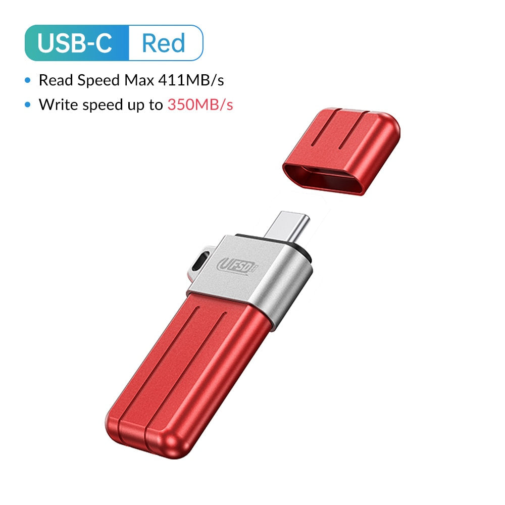 64GB - 512GB Metal USB 3.2 Type C 411MB/s Speed Flash Pen Drive