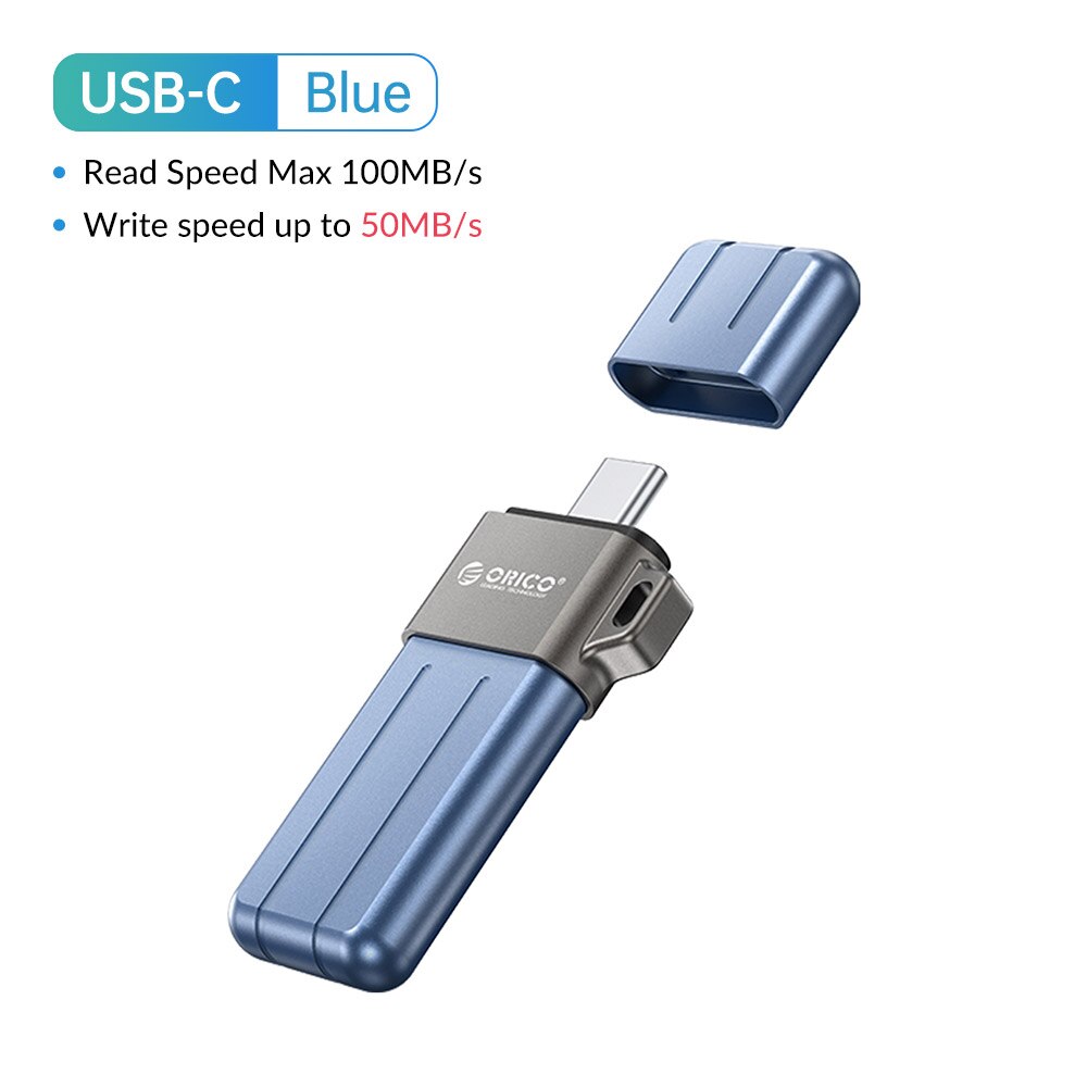 32GB - 256GB Metal USB 3.2 Type C 100MB/s Speed Flash Pen Drive