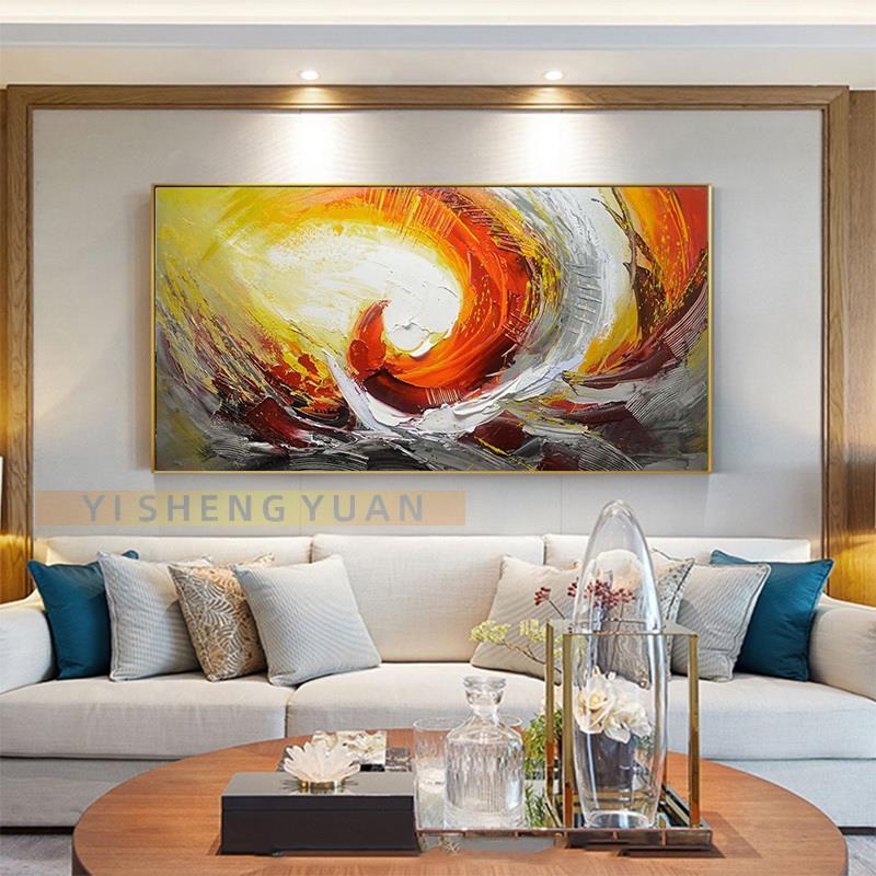 100% Canvas Modern Abstract Texture Handmade Elegant Oil Painting