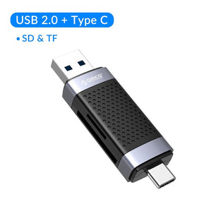 Multifunctional Mini 3.0 Type-C Memory SD Card Reader